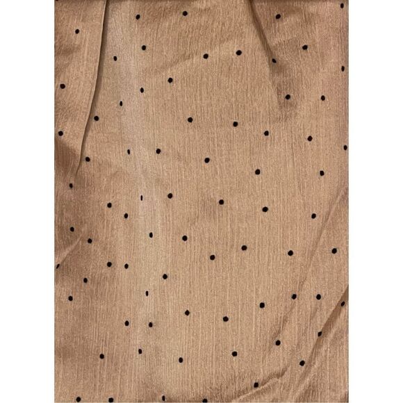 Line & Dot|Allegra Blouse Top Tan Tie Front Swiss Dotted Size L New with tags - Picture 7 of 11